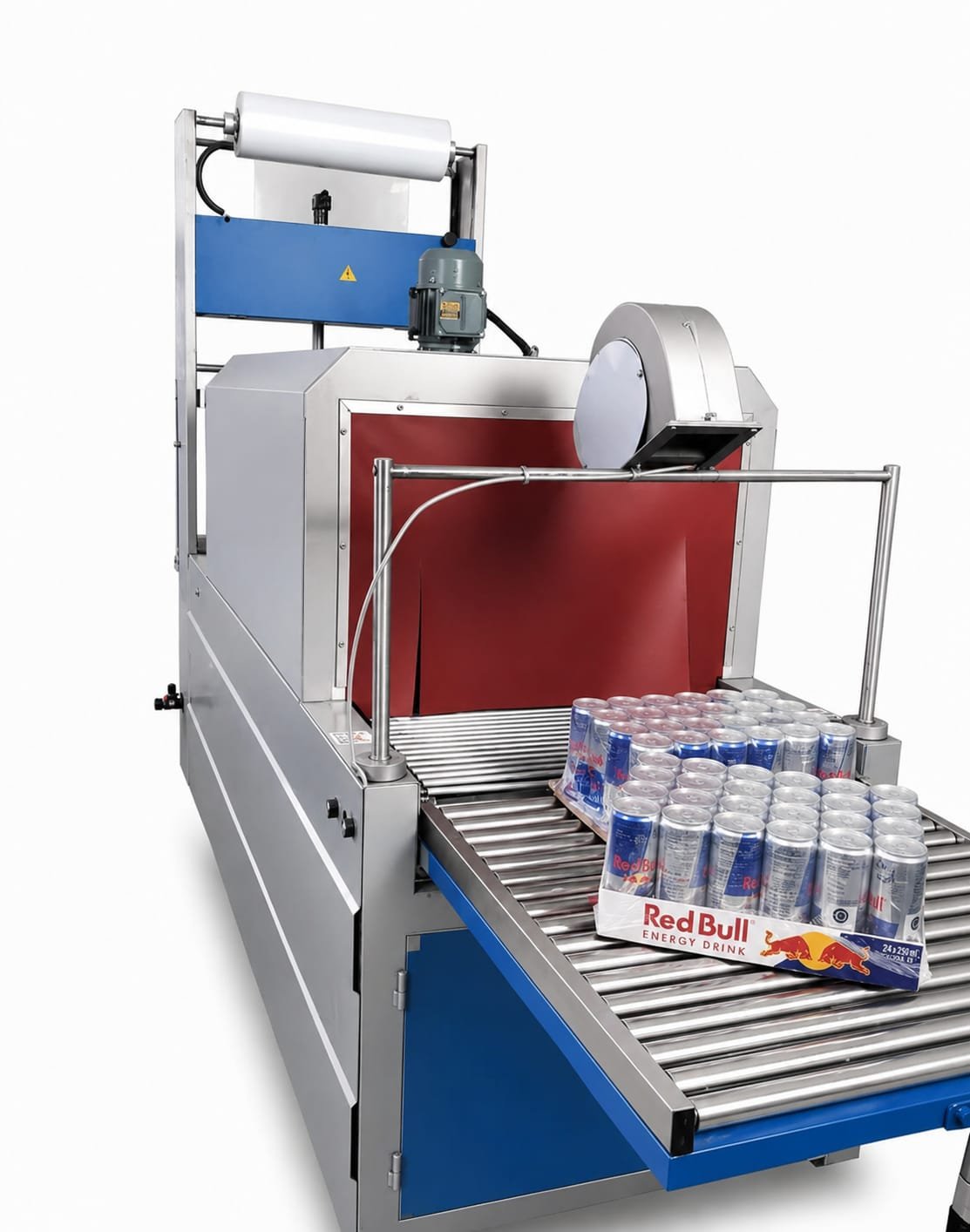 Yarı otomatik shrink paketleme makinesi yan görünümü